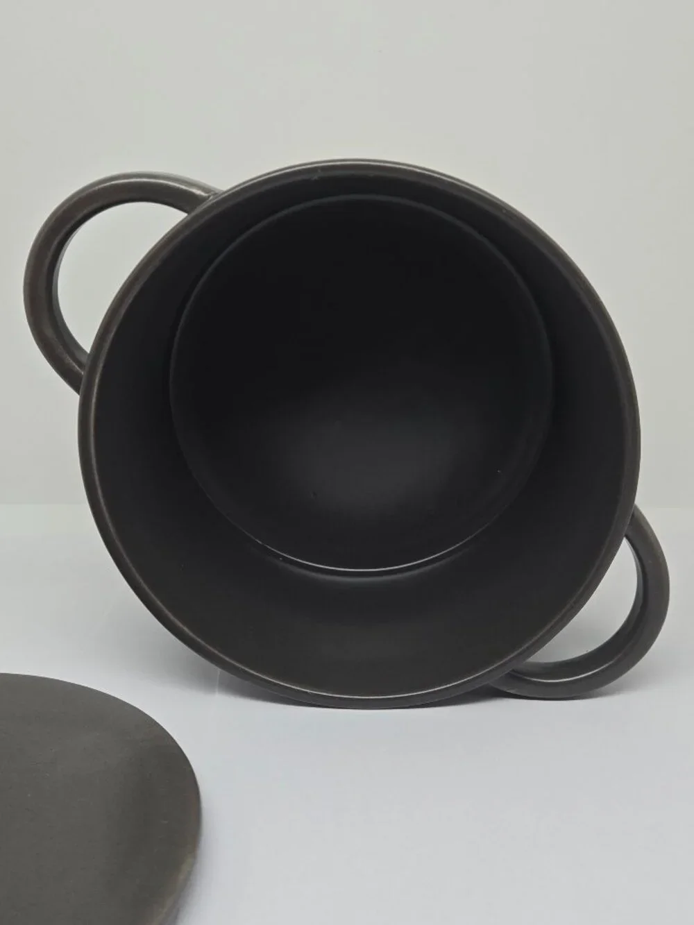 Terrain Bakeware, West Elm, Ceramic Stoneware Pot with Lid, Dark Brown